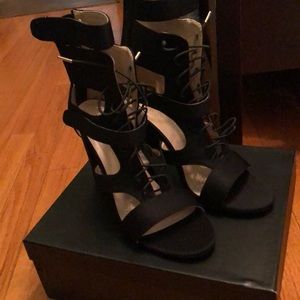 Azalea Wang, Black, Strappy high heels